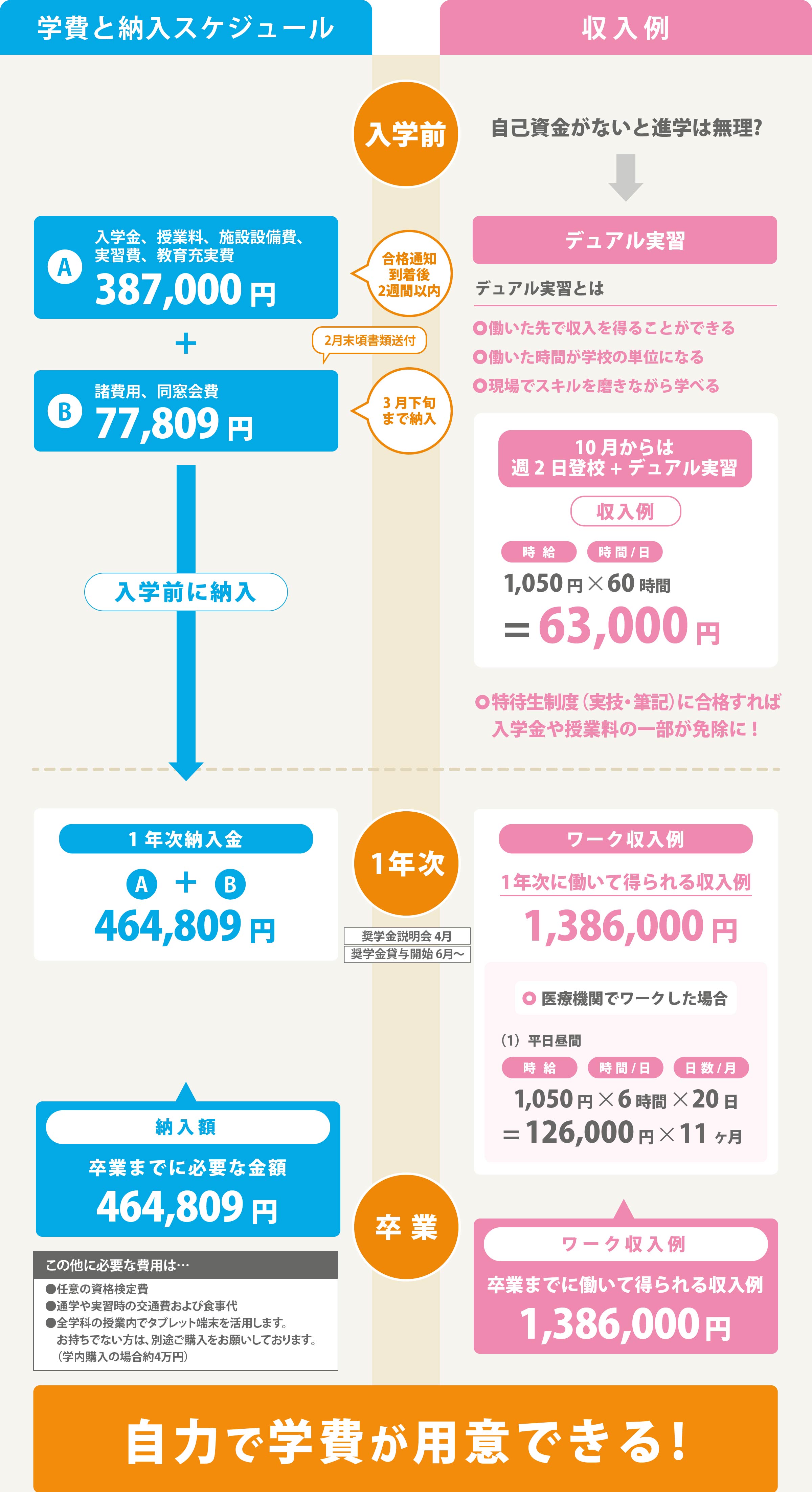 登録販売者学科 学費納入スケジュール 日本医歯薬専門学校