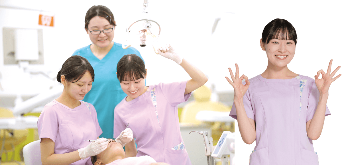 実技の様子：歯科衛生士学科夜間部